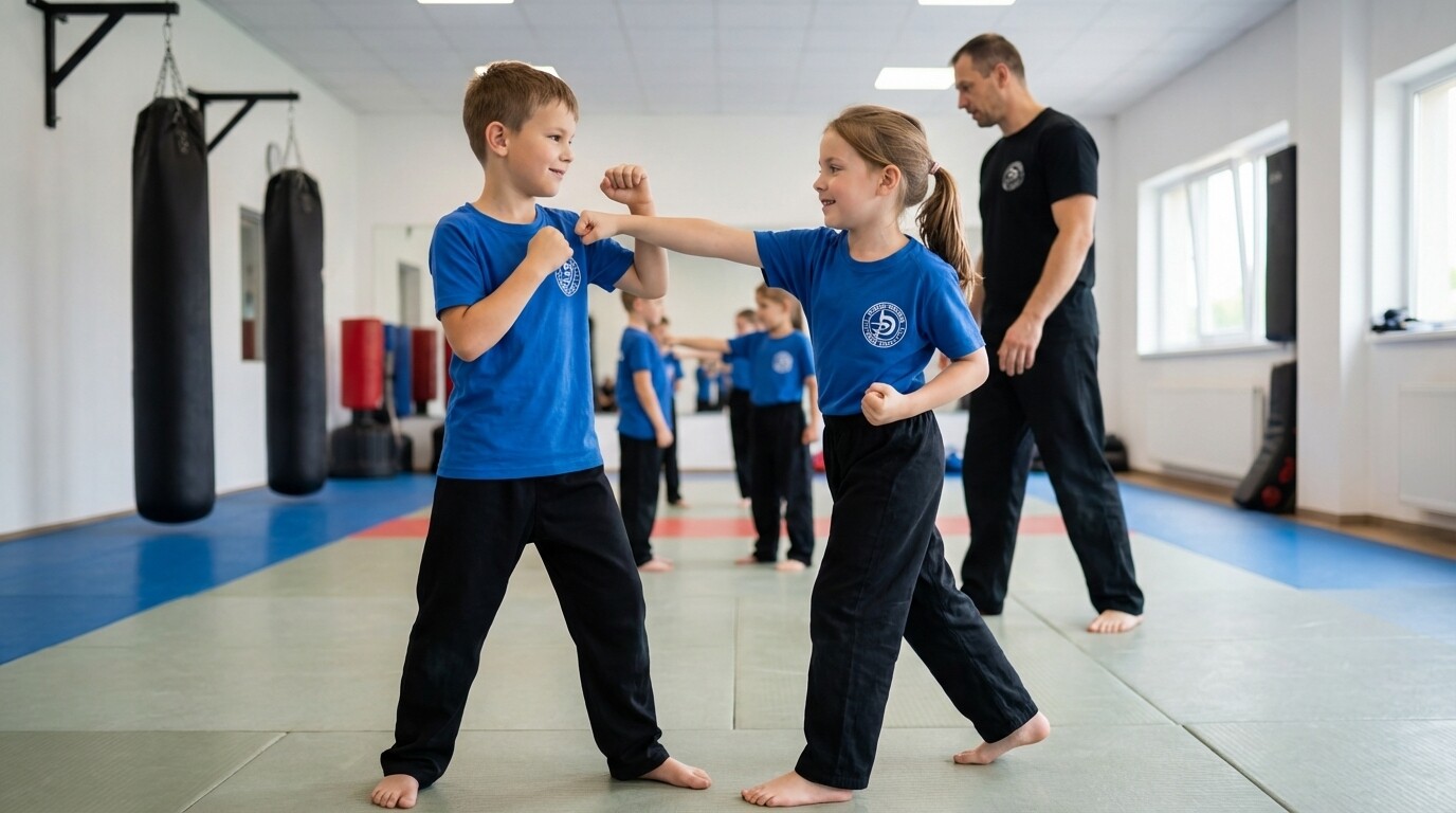 Dzieci na treningu Krav Maga — KIDS Saggita